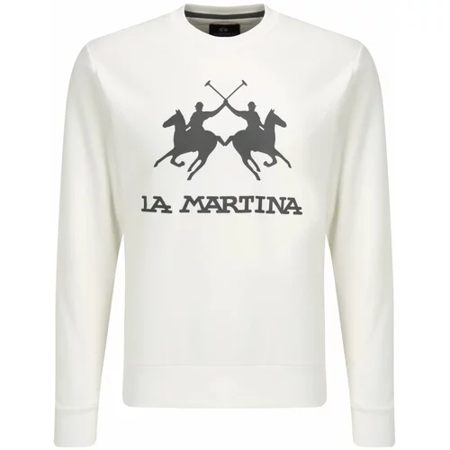 La Martina Sweater majica crna / bijela