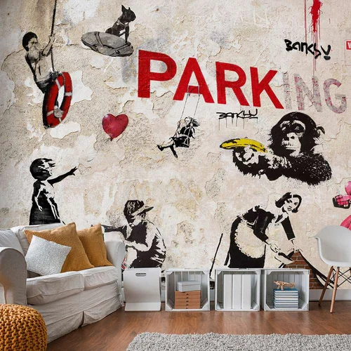  tapeta - [Banksy] Graffiti Collage 150x105