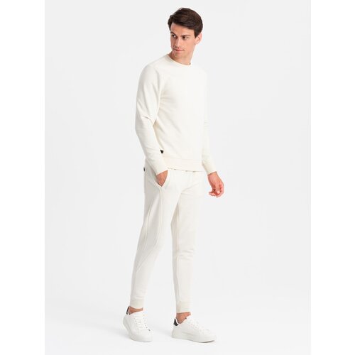 Ombre BASIC men&amp;#039;s cotton tracksuit set unbuttoned sweatshirt + joggers Slike