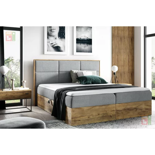 Meble Gruška Boxspring postelja Wood2 - 200x200 cm
