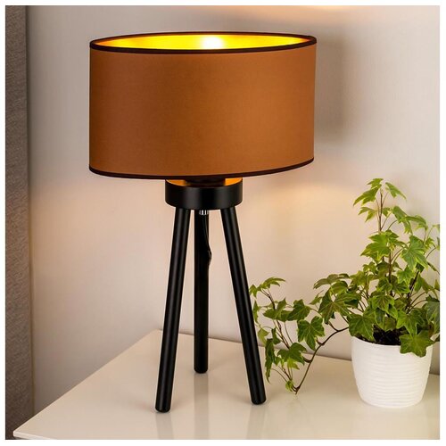  Duolla - Stona lampa OVAL VEGAN 1xE27/15W/230V prečnik 30 cm braon Cene