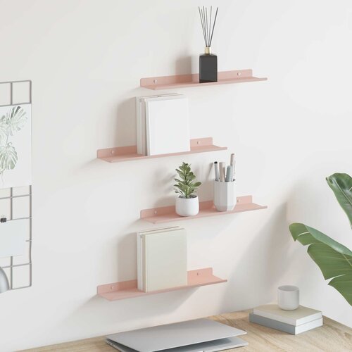  Lebdeća polica Zidne 4 pcs Ružičasta 40 x 8,5 x 2,5 cm Čelik Cene
