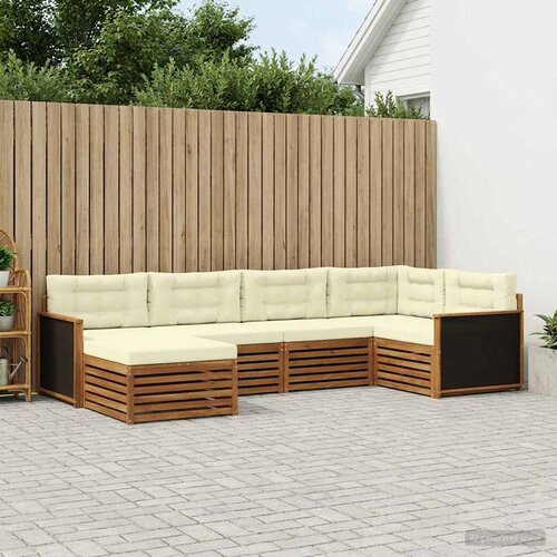  Set vanjskih sofa 6 kom. Prirodna i krem Smeđa Cijene