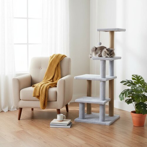 Paws & Whiskers grebalica za mačke alessi, siva Cene