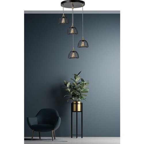 Opviq nasa 4 Lü tepsili siyah Sarkıt black chandelier Cene