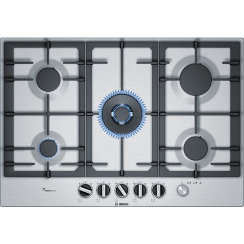 series 6, gas hob, 75 cm, stainless steel, PCQ7A5M90 Slike