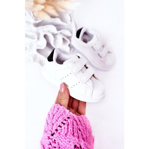 Boto Children's Sneakers With Velcro White-Black California Cene