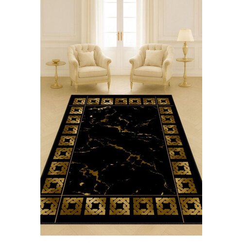 Conceptum Hypnose tepih HM-CRP25-33, pravougaoni, 160 x 230 cm, crno-zlatna boja Cene