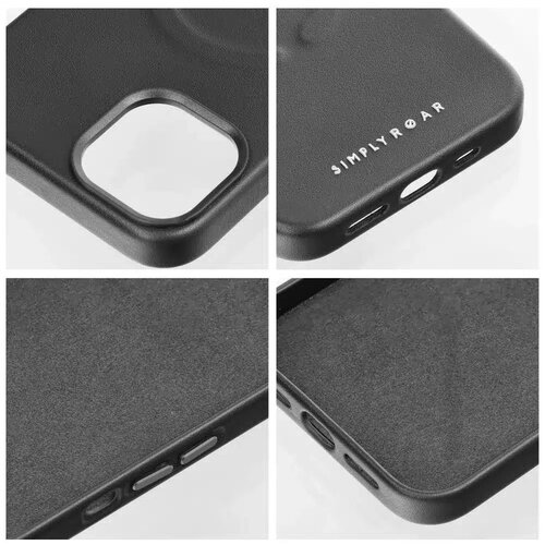 Roar kožna Mag Case maska kompatibilna s MagSafeom &amp;ndash; za iPhone 14 Plus crna Slike