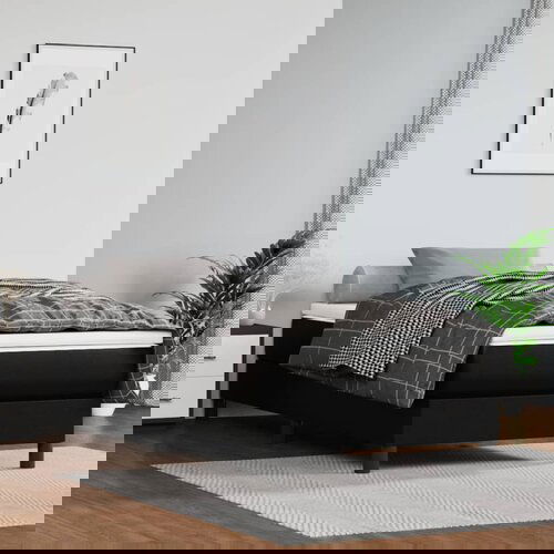 vidaXL Madrac s džepičastim oprugama crni 120x190x20 cm umjetne kože Cijene