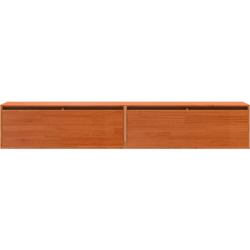  Zidni ormari Zidne s pohranom s vratima 2 pcs Vo&amp;scaron;tano smeđa 100 x 30 x 35 cm Slike