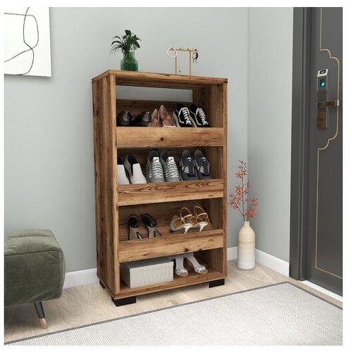 Hanah home Ormarić za cipele, Nasem - Light Walnut Slike