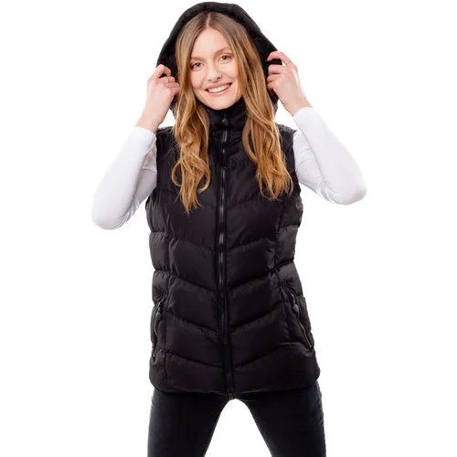 Glano Women's quilted vest - black