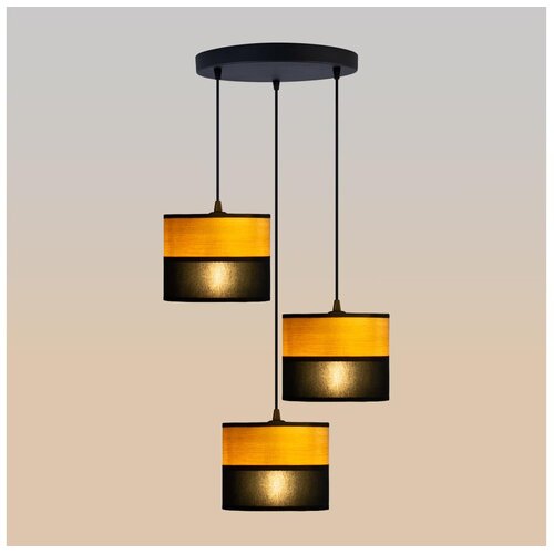  Visilica na sajli ALBA 3xE27/15W/230V, prečnik 40 cm, crna/smeđa Cene