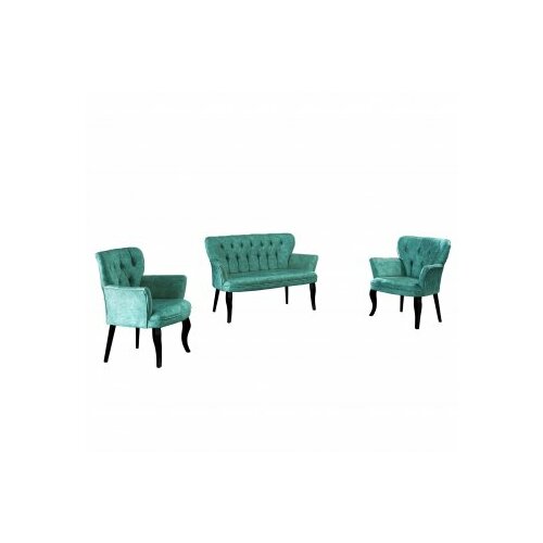 Atelier Del Sofa sofa i dve fotelje paris black wooden sea green Slike