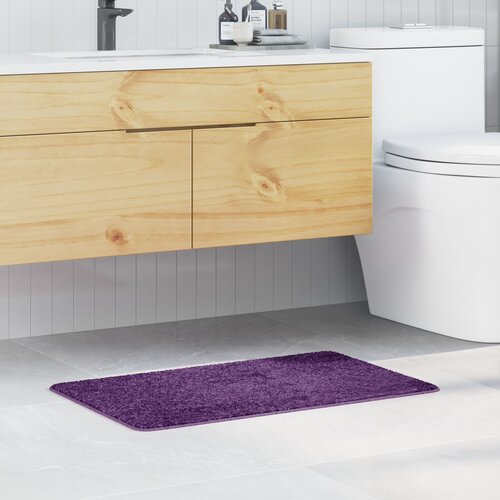 vidaXL Ljubičasta Poliester 50 x 80 cm Prostirka za kupaonicu Cijene