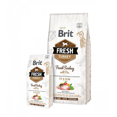 Brit Fresh Turkey with Pea Adult Fit & Slim - hrana sa svežom ćuretinom za odrasle i starije pse (2,5kg, 12kg) 2,5kg Cene