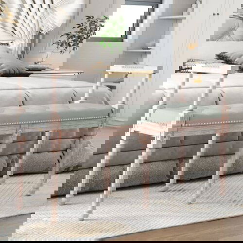 VidaXL Klupa svjetlosiva 110 x 40 x 70 cm bar&amp;scaron;unasta Slike