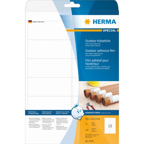 Herma outdoor etikete 99,1x42,33 A4 1/10 bela ( 02H9533 ) Slike