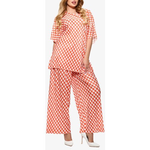 Resti Orange women&amp;#039;s pleated patterned set - Clothing Slike