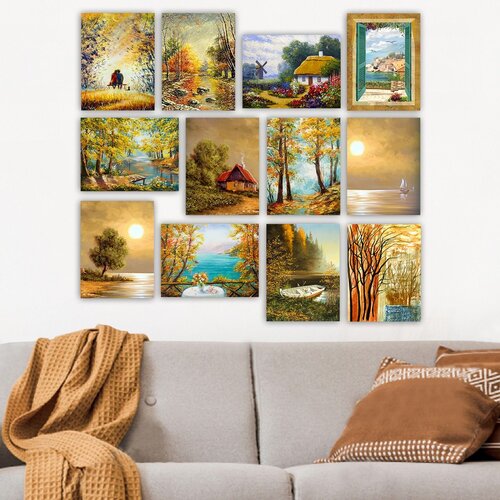  12MDF20YS multicolor decorative mdf painting (12 pieces) Cene