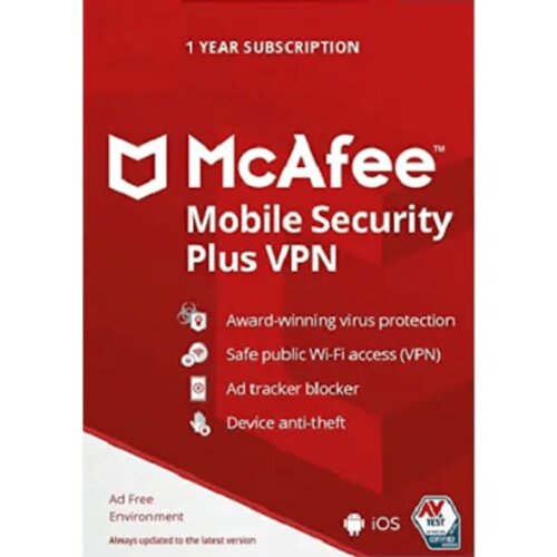  mcafee mobile security plus w/ unlimited devices 1 year mcafee key global Cene