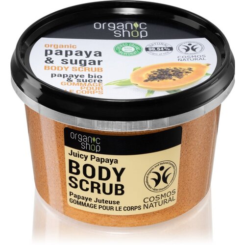 Organic Shop Organic Papaya & Sugar sladkorni piling za telo 250 ml Cene