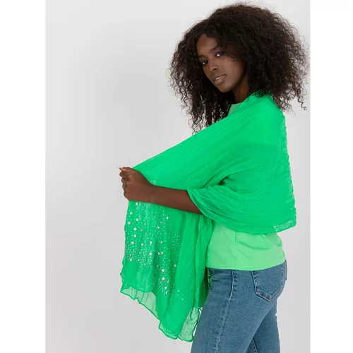 Fashion Hunters Green shawl with an application of rhinestones