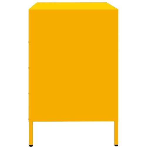 VidaXL Komoda gorčično rumena 68x39x58,5 cm hladno valjano jeklo Slike