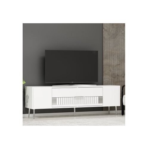 Hanah home tv polica Dekolp4 white silver Cene