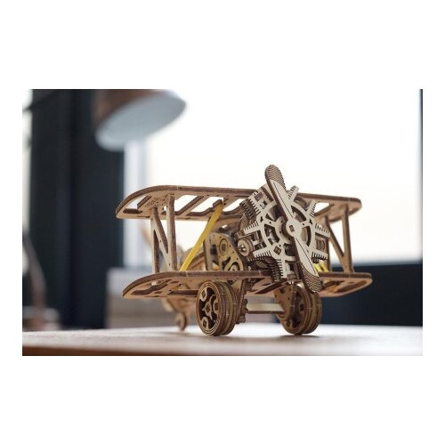 UGEARS 3d mehanička slagalica: AVION MINI DVOKRILAC ( 1433) Slike