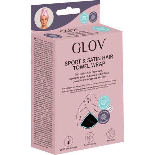 Glov Double-Sided Sports Hair Wrap - Black Cene