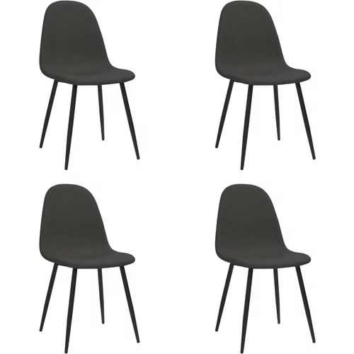 Blagovaonske stolice 4 kom 45x53,5x83 cm crne od umjetne kože
