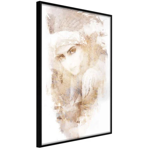  Poster - Mysterious Look (Beige) 30x45