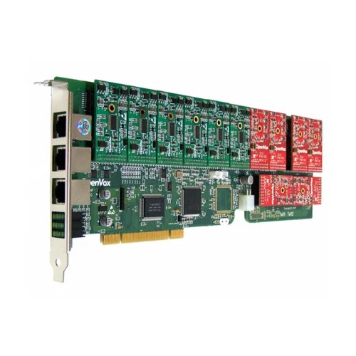 OpenVox A1200P pci voip asterisk kartica (12 slotova za fxo/fxs module) Slike