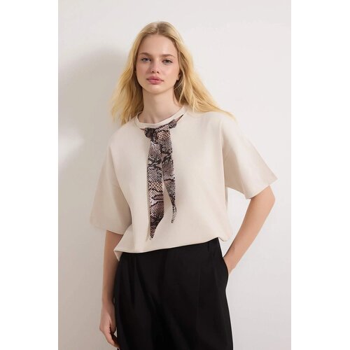 TRENDYOLMILLA Ženska majica TWOSS26TS00057, Bež Cene