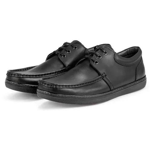 Ducavelli Jazzy Genuine Leather Men's Casual Shoes Black