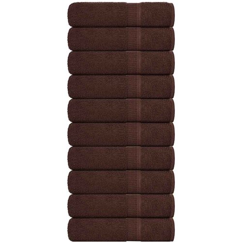  Ručnici za ruke FROGN 10 kom smeđi 50x100 cm 360 g/m&amp;sup2; Slike