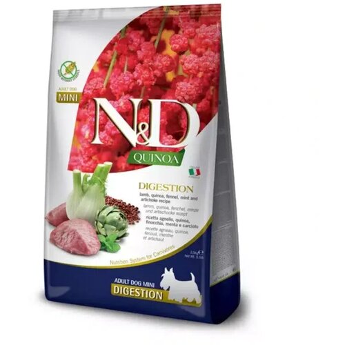 N&d quinoa Digestion Lamb & Fennel Mini 2.5 kg Slike