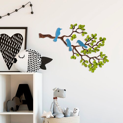 Atelier Del Sofa zidna dekoracija Tree 3, 79x1x60 cm, Zelena Slike