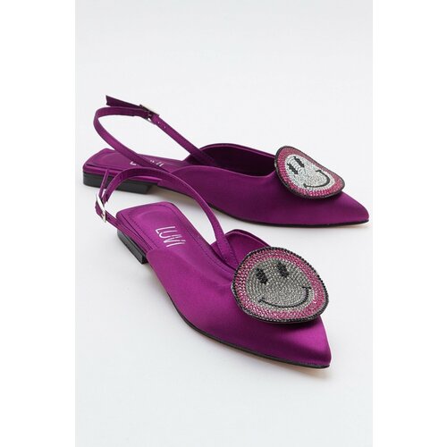 LuviShoes GEVEL Women's Purple Satin Flats. Slike