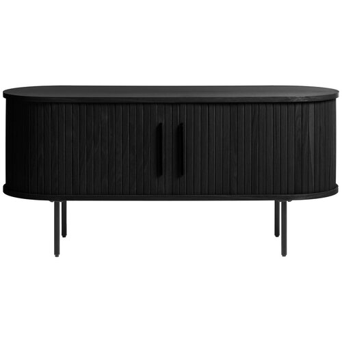 Unique Furniture Crni TV stol u dekoru hrasta 120x56 cm Nola - Cijene