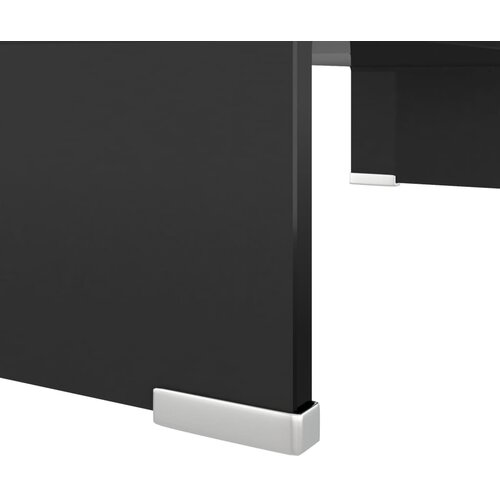  Stalak za TV/Monitor Staklo Crni 60x25x11 cm Slike