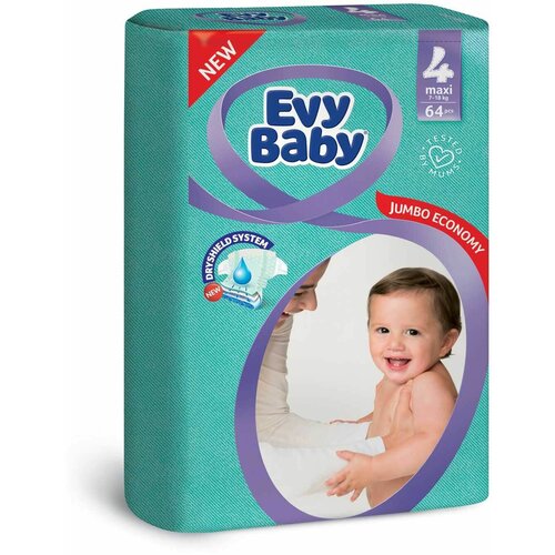 Evy Baby pelene jumbo 4 maxi 8-18kg 64kom Slike