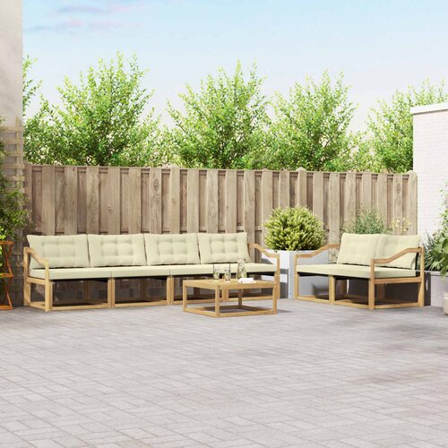  Set vanjskih sofa 7 kom. Bijela i krem Cijene