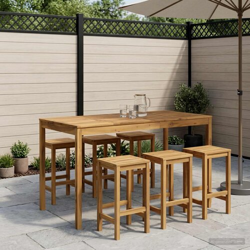  Stol za bar u vrtu Bijela 180 x 88,5 x 105 cm Cijene