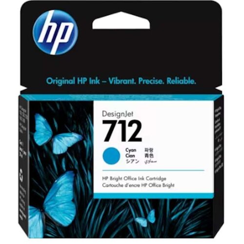 HP Supplies HP 712 29-ml Cyan DesignJet Ink Cartridge Slike