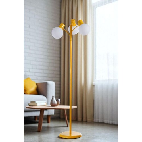Opviq Bela podna lampa 8947-8 sa senkom od stakla Cene