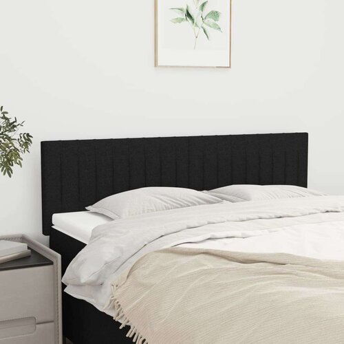  Posteljno vzglavje 2 kosa črno 72x5x78/88 cm blago, (20933859) Slike