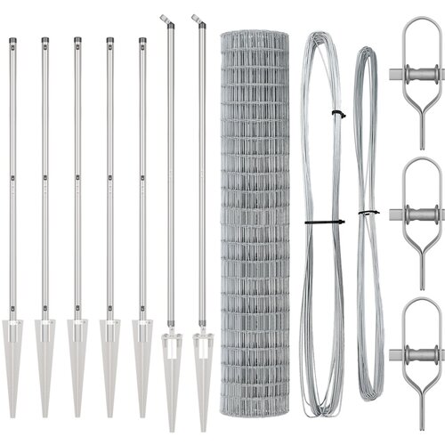 vidaXL Euro Ograde s 7 bodljikavih stubova 1.5x10 m Galvanizirani čelik Cijene